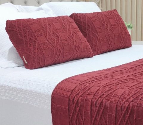 capa de almofada tricô 50x30 Carmen dalia