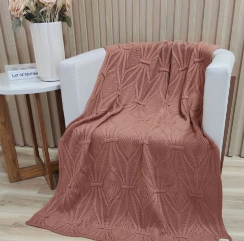 manta em tricô 150x 90 brenda na cor matte